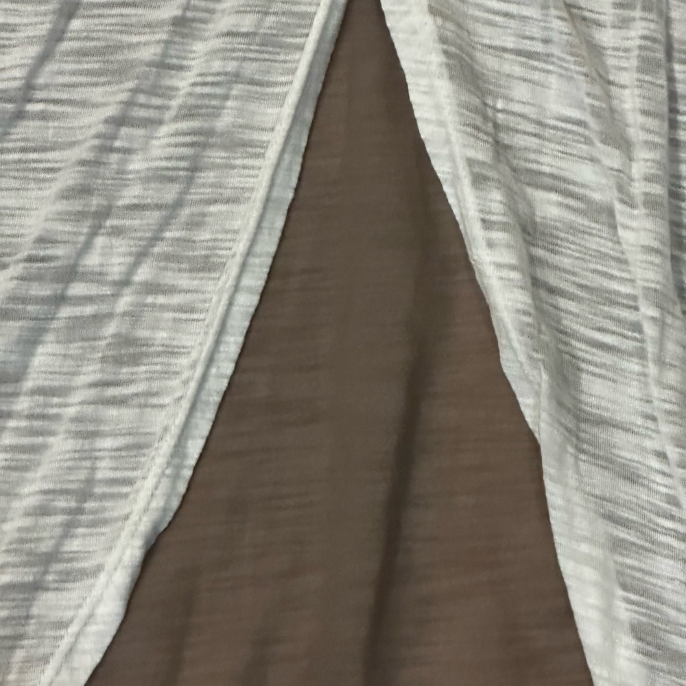 Anthro Deletta Grecian Tulip Slub Jersey Knit Maxi Dress Ivory Medium M - Picture 4 of 8